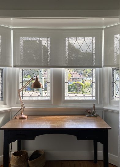 Roller blinds for privacy in a Newcastle home by Heritage Blinds